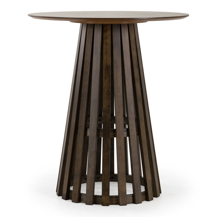 Weiss - Mid-Century Modern Wenge Round Bar Table
