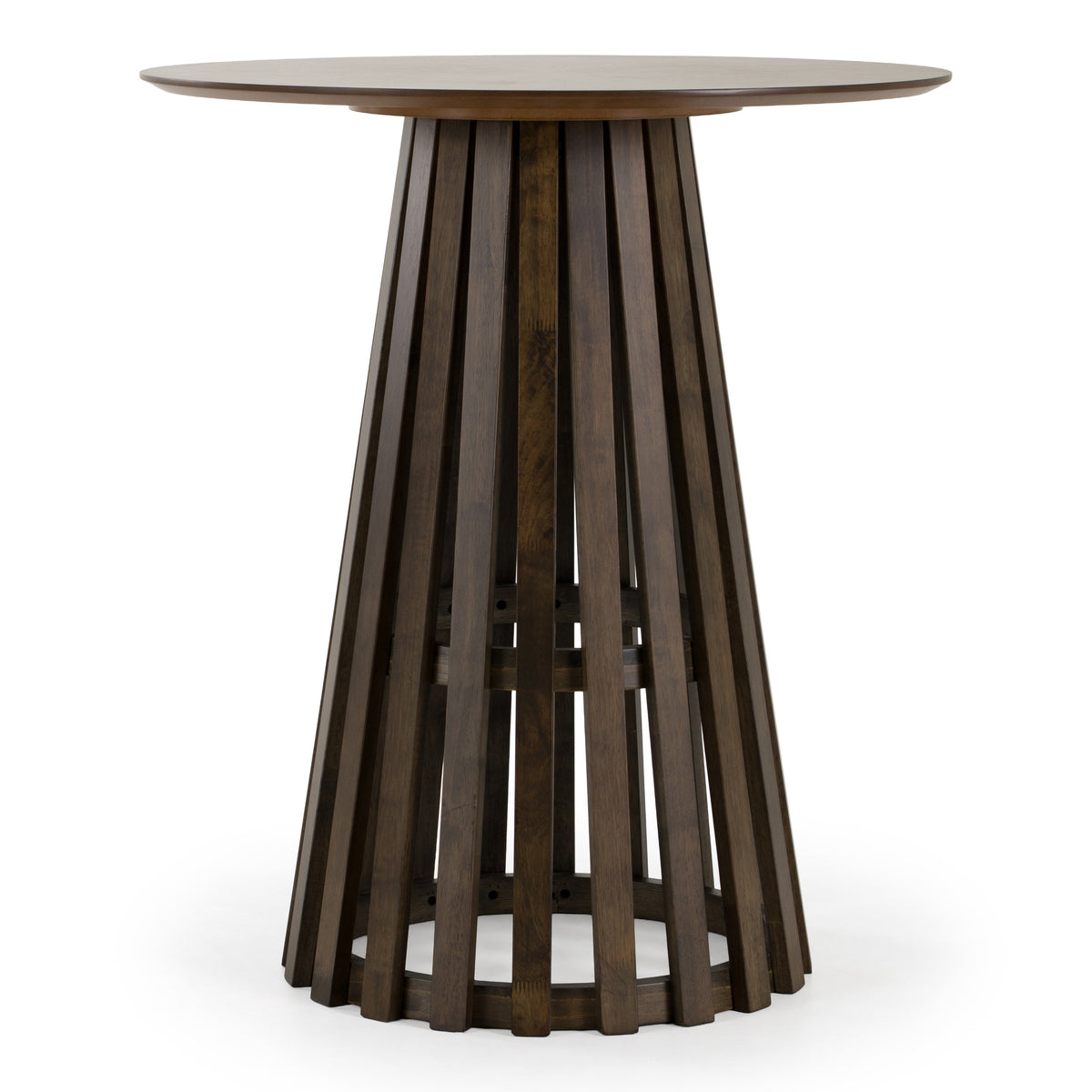 Weiss - Mid-Century Modern Wenge Round Bar Table