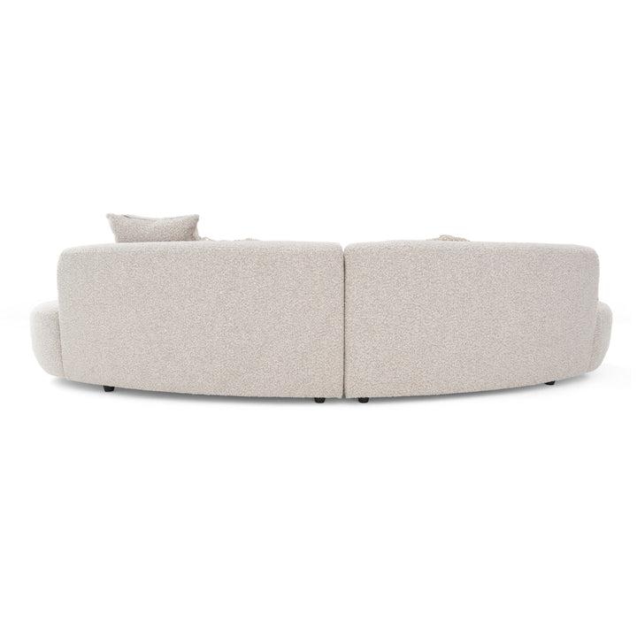 Weldon Modern Grey Fabric Curved Sectional