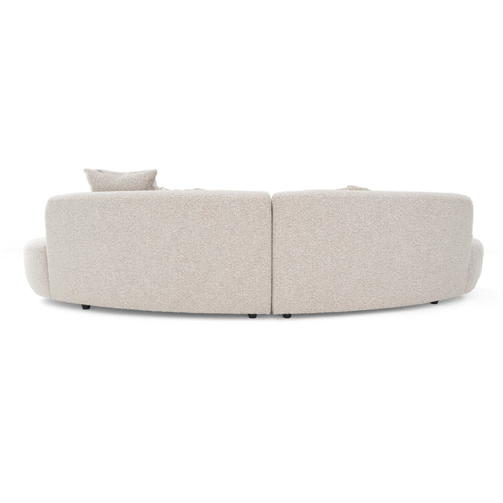 Weldon - Modern Grey Fabric Curved Sectional