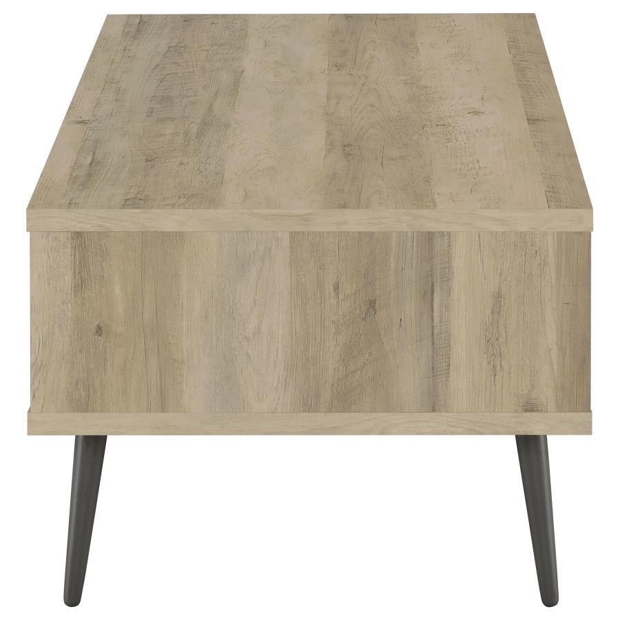 Welsh - 1 - Drawer Engineered Wood Coffee Table Antique Pine - Distressed Pine Coffee Table modern furniture Contempo Furniture