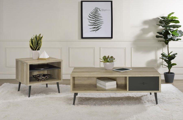 Welsh - 1 - Drawer Engineered Wood Coffee Table Antique Pine - Distressed Pine Coffee Table modern furniture Contempo Furniture