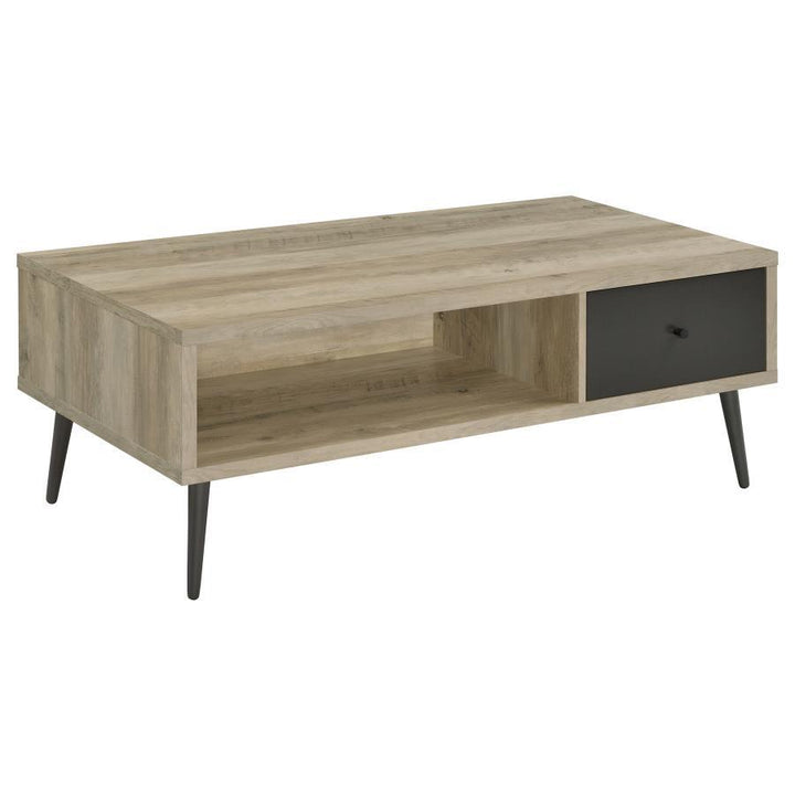 Welsh - 1 - Drawer Engineered Wood Coffee Table Antique Pine - Distressed Pine Coffee Table modern furniture Contempo Furniture