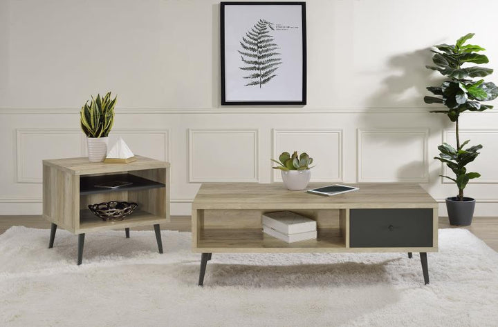 Welsh - 2 Piece Coffee And End Table Set - Distressed Pine Table Set modern furniture Contempo Furniture