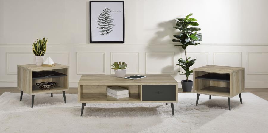 Welsh - 3 Piece Coffee And End Table Set - Distressed Pine Table Set modern furniture Contempo Furniture