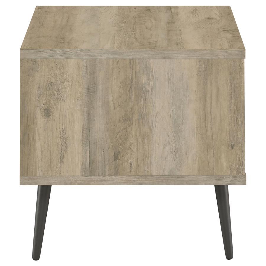 Welsh - Square Engineered Wood Side End Table Antique Pine - Distressed Pine End Table modern furniture Contempo Furniture