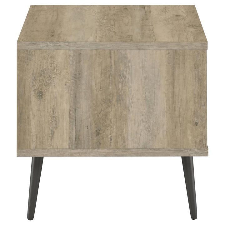 Welsh - Square Engineered Wood Side End Table Antique Pine - Distressed Pine End Table modern furniture Contempo Furniture