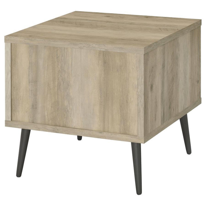 Welsh - Square Engineered Wood Side End Table Antique Pine - Distressed Pine End Table modern furniture Contempo Furniture