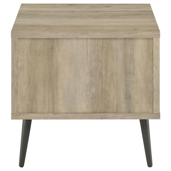 Welsh - Square Engineered Wood Side End Table Antique Pine - Distressed Pine End Table modern furniture Contempo Furniture