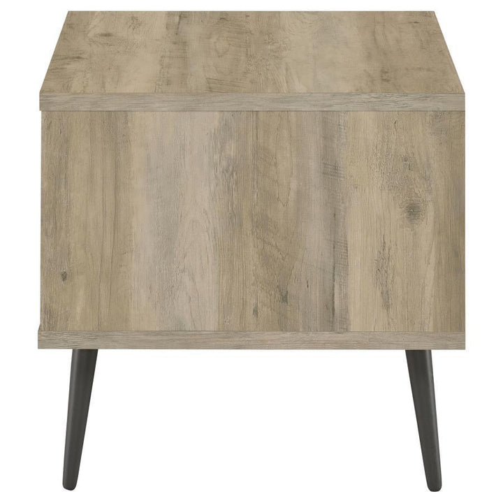 Welsh - Square Engineered Wood Side End Table Antique Pine - Distressed Pine End Table modern furniture Contempo Furniture