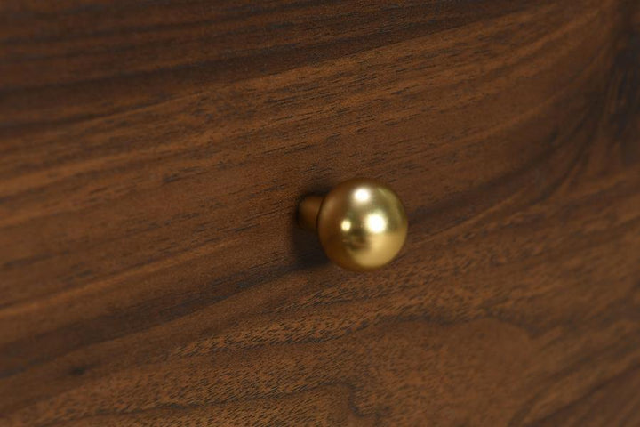 Welsley - 2 - Drawer Nightstand Bedside Table - Walnut Accent Nightstand modern furniture Contempo Furniture