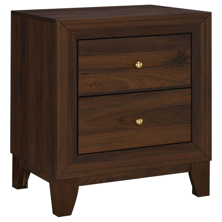 Welsley - 2 - Drawer Nightstand Bedside Table - Walnut Accent Nightstand modern furniture Contempo Furniture