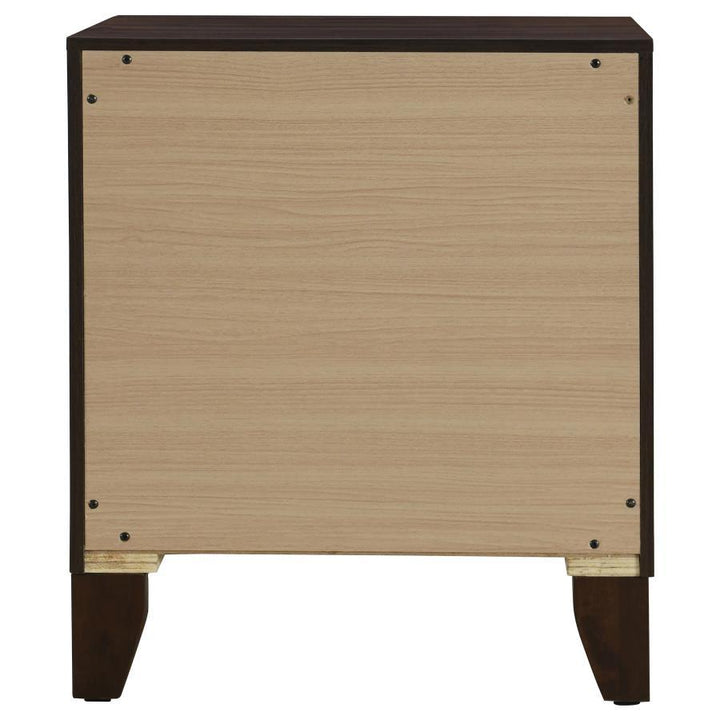 Welsley - 2 - Drawer Nightstand Bedside Table - Walnut Accent Nightstand modern furniture Contempo Furniture