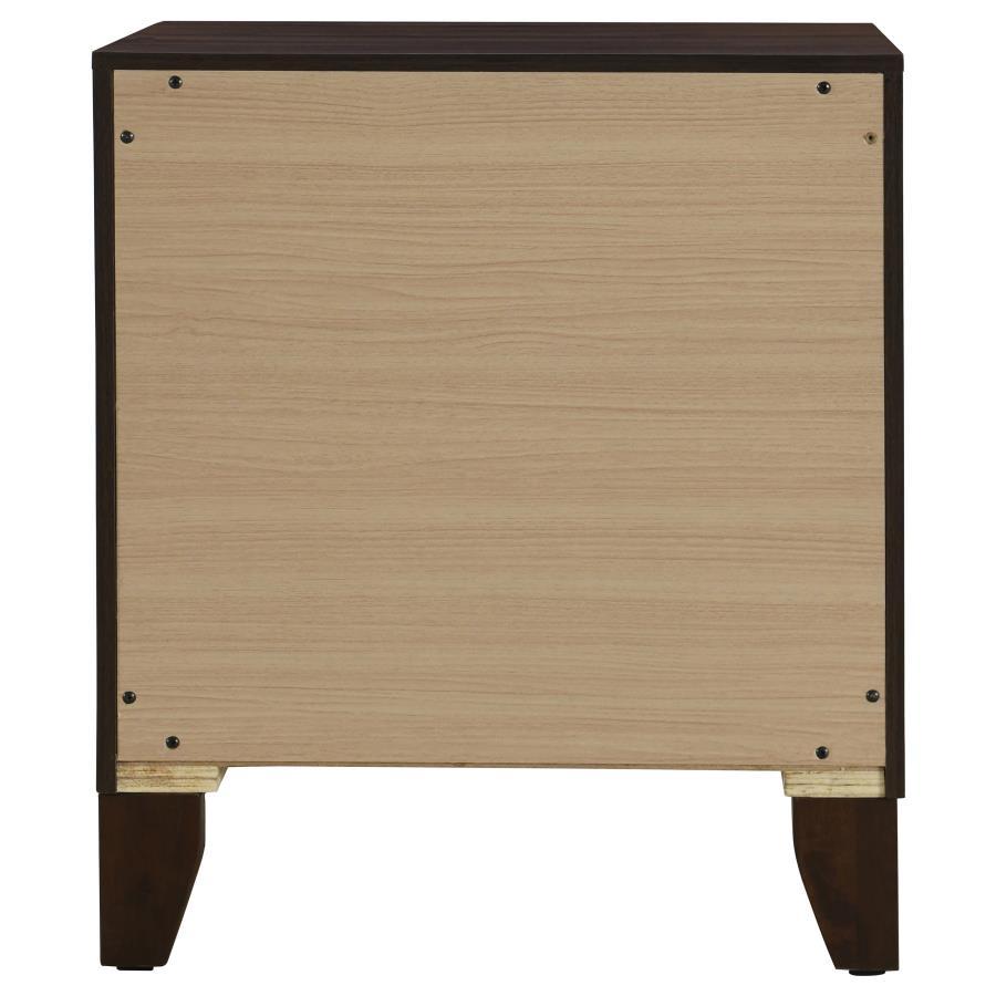 Welsley - 2 - Drawer Nightstand Bedside Table - Walnut Accent Nightstand modern furniture Contempo Furniture