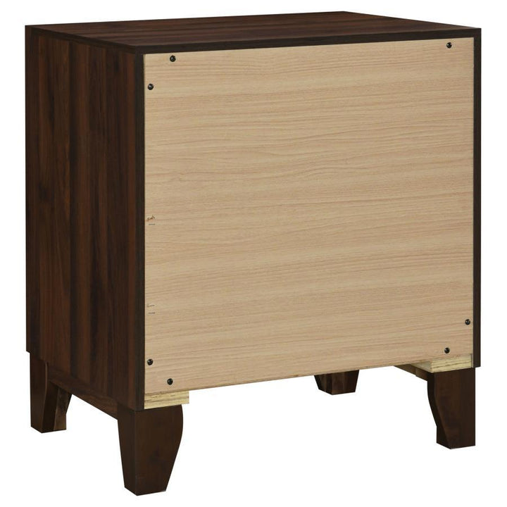 Welsley - 2 - Drawer Nightstand Bedside Table - Walnut Accent Nightstand modern furniture Contempo Furniture