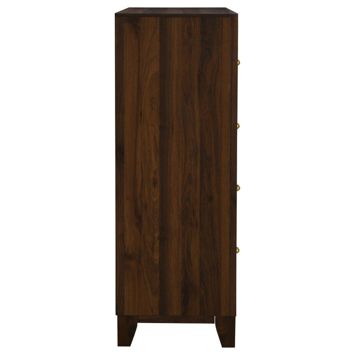 Welsley - 4 - Drawer Chest Of Drawers - Walnut Accent Chest modern furniture Contempo Furniture