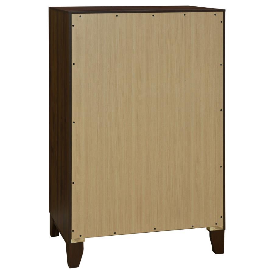 Welsley - 4 - Drawer Chest Of Drawers - Walnut Accent Chest modern furniture Contempo Furniture