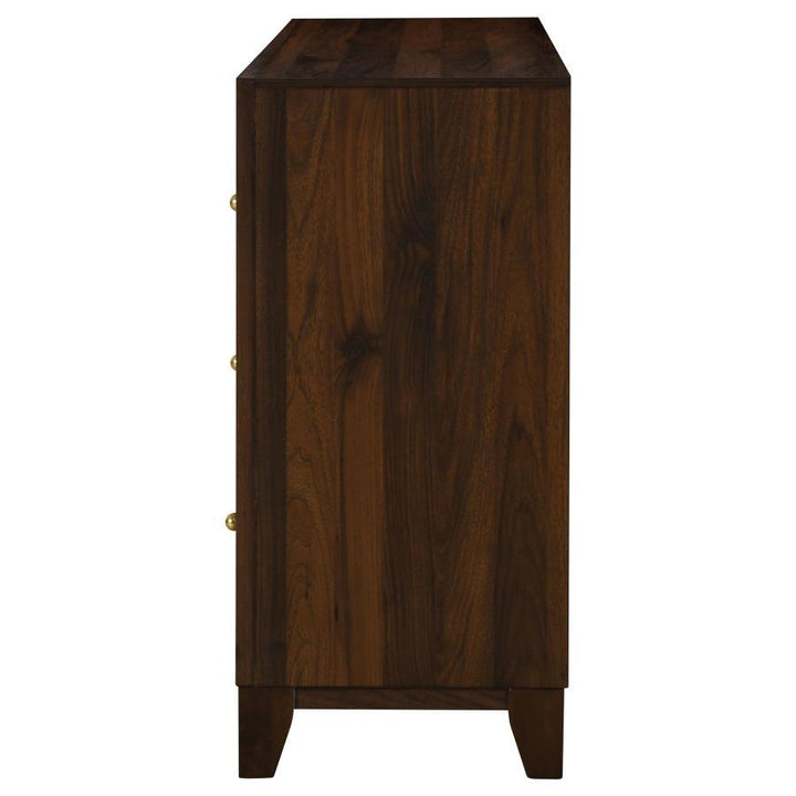 Welsley - 6 - Drawer Dresser Cabinet - Walnut Dressers modern furniture Contempo Furniture