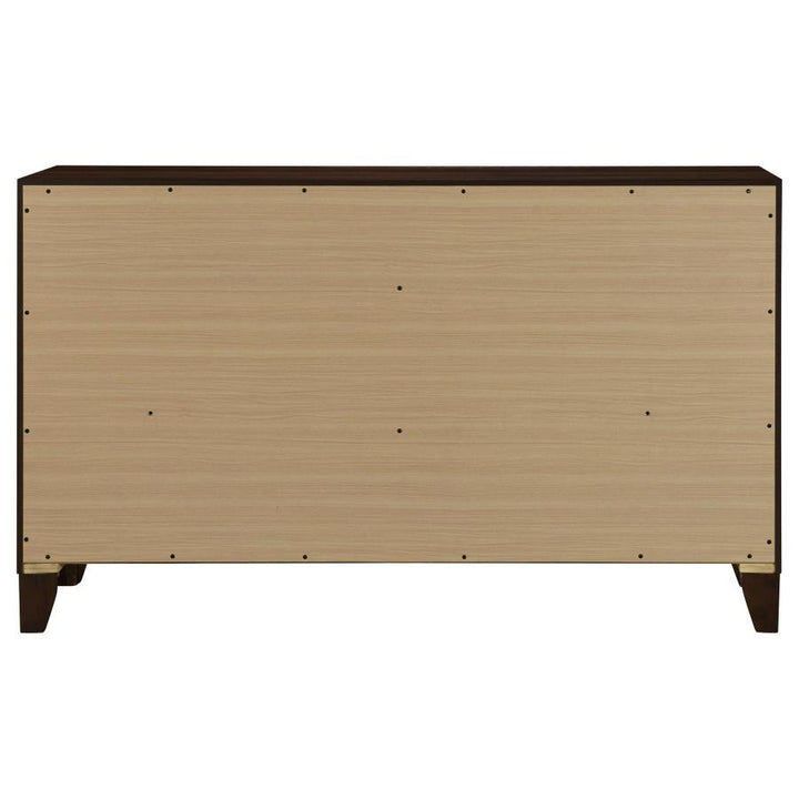 Welsley - 6 - Drawer Dresser Cabinet - Walnut Dressers modern furniture Contempo Furniture