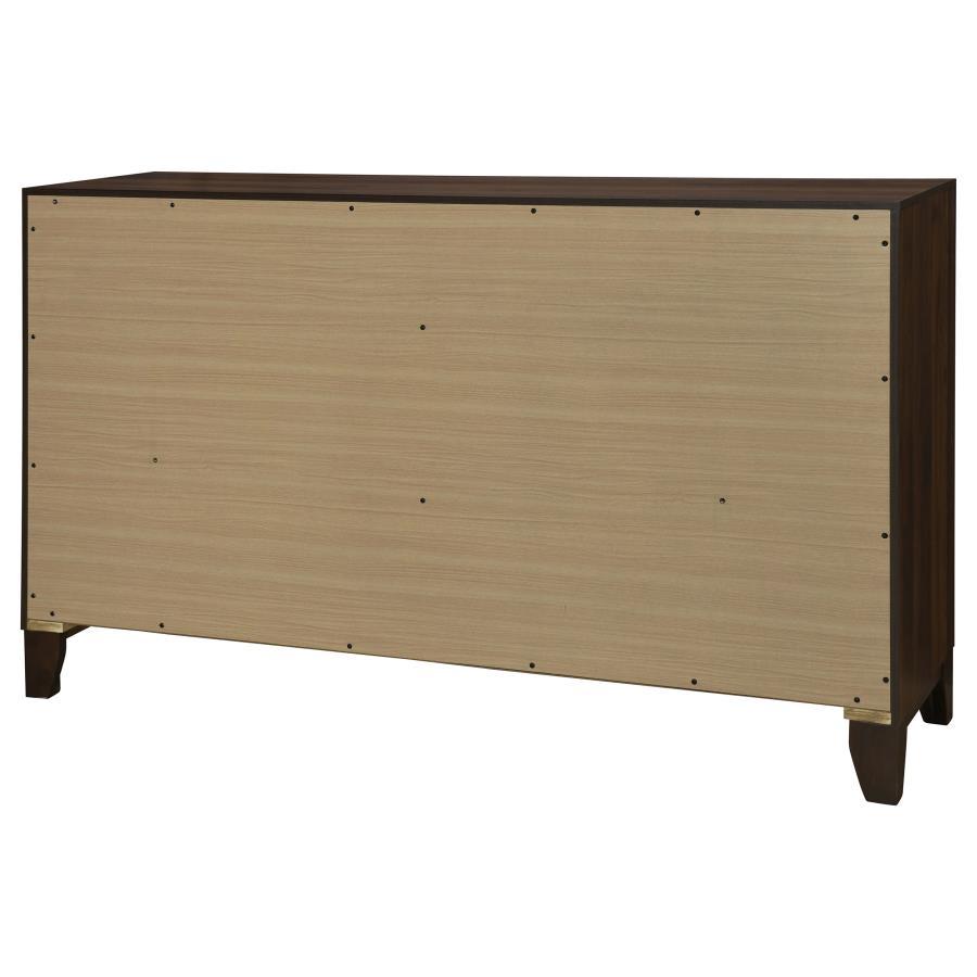 Welsley - 6 - Drawer Dresser Cabinet - Walnut Dressers modern furniture Contempo Furniture