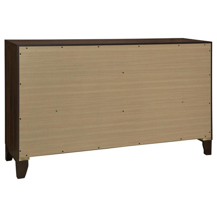 Welsley - 6 - Drawer Dresser Cabinet - Walnut Dressers modern furniture Contempo Furniture