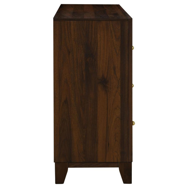 Welsley - 6 - Drawer Dresser Cabinet - Walnut Dressers modern furniture Contempo Furniture