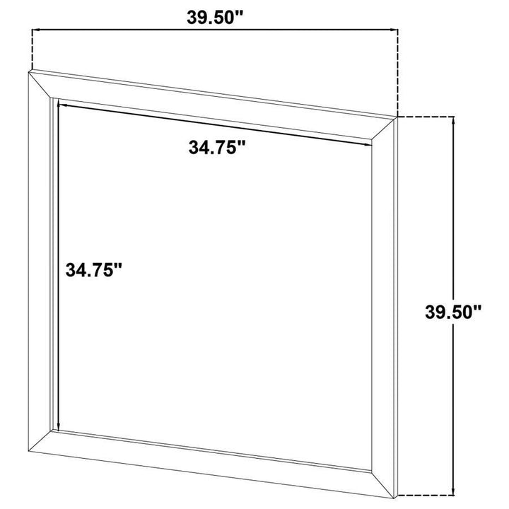 Welsley - Dresser Mirror - Walnut Mirror modern furniture Contempo Furniture