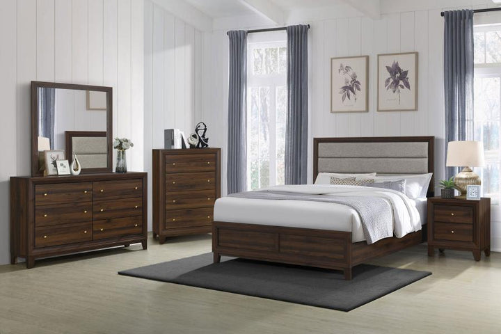 Welsley - Dresser Mirror - Walnut Mirror modern furniture Contempo Furniture