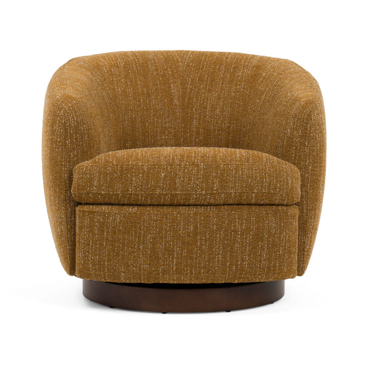 Wendt - Modern Mustard Fabric Swivel Accent Chair