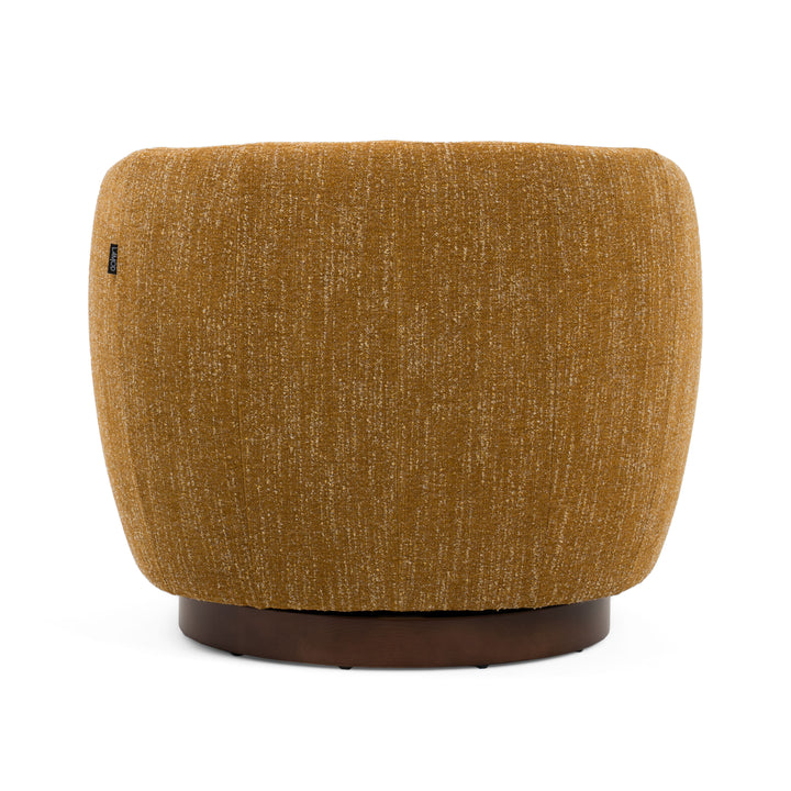 Wendt - Modern Mustard Fabric Swivel Accent Chair