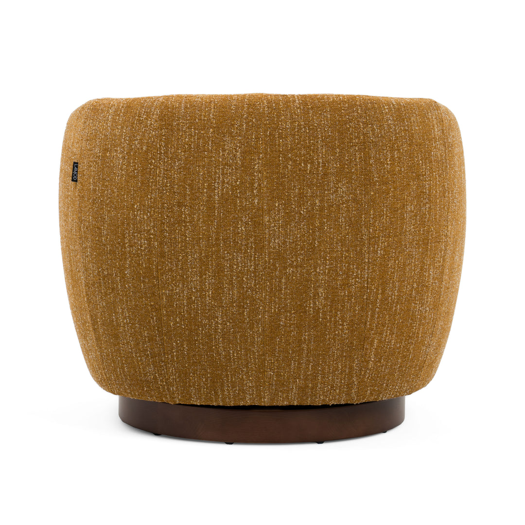 Wendt - Modern Mustard Fabric Swivel Accent Chair