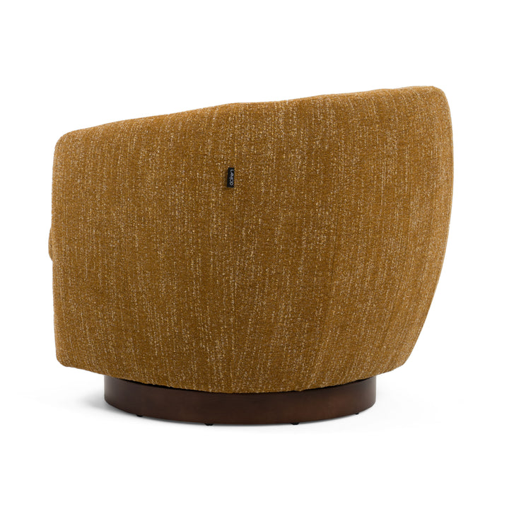 Wendt - Modern Mustard Fabric Swivel Accent Chair