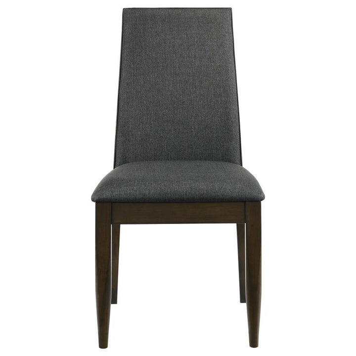 Wes - Upholstered Dining Side Chair (Set of 2) - Dark Walnut Chair Set modern furniture Contempo Furniture