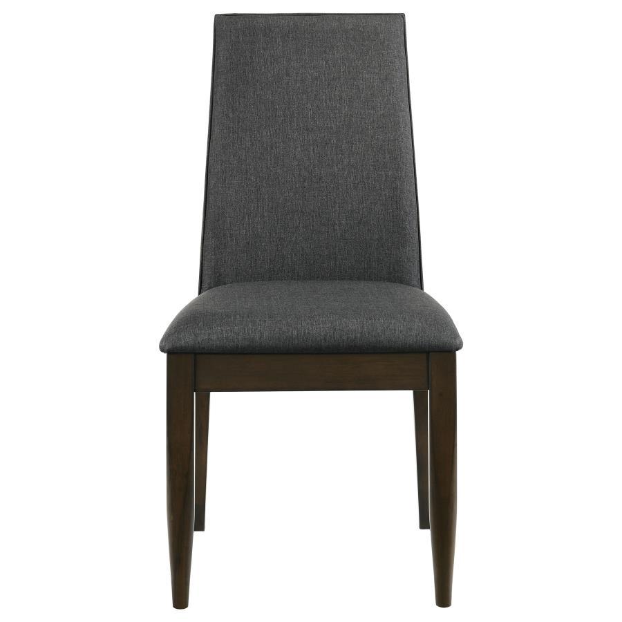 Wes - Upholstered Dining Side Chair (Set of 2) - Dark Walnut Chair Set modern furniture Contempo Furniture