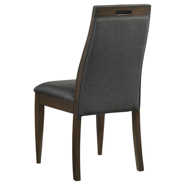 Wes - Upholstered Dining Side Chair (Set of 2) - Dark Walnut Chair Set modern furniture Contempo Furniture