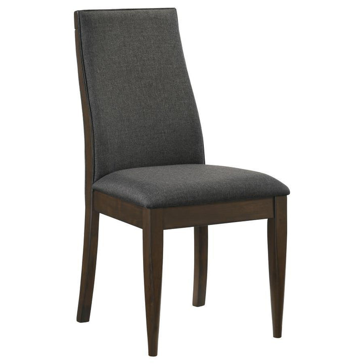 Wes - Upholstered Dining Side Chair (Set of 2) - Dark Walnut Chair Set modern furniture Contempo Furniture