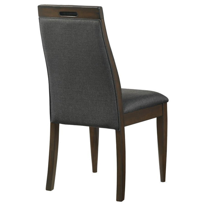 Wes - Upholstered Dining Side Chair (Set of 2) - Dark Walnut Chair Set modern furniture Contempo Furniture