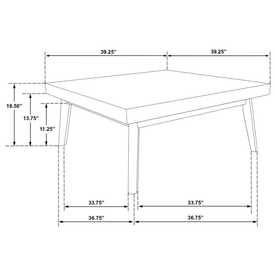 Westerly - 2 Piece Square Coffee And End Table Set - Walnut Table Set modern furniture Contempo Furniture