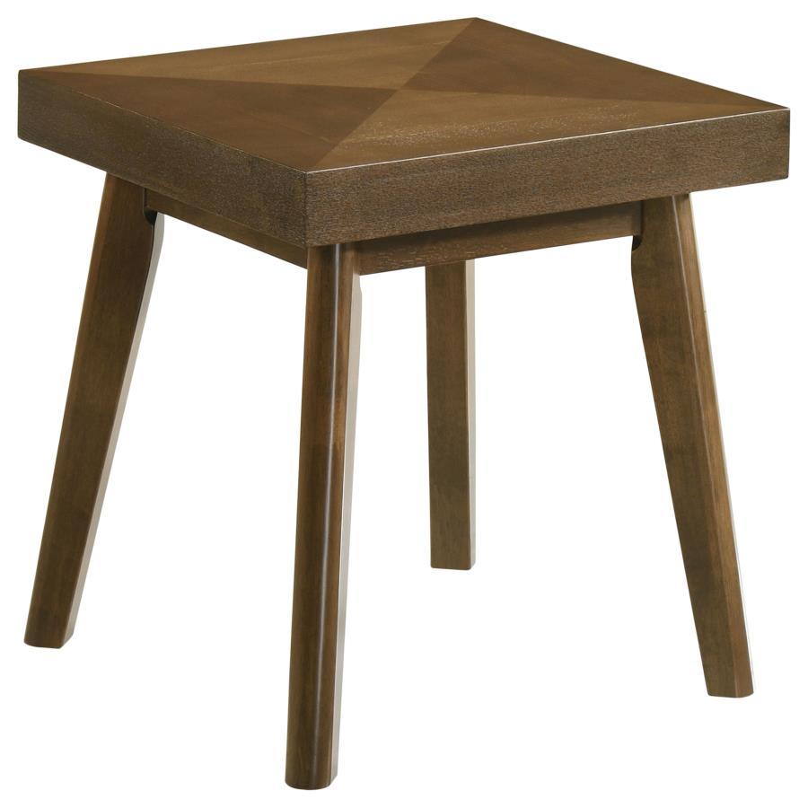 Westerly - 2 Piece Square Coffee And End Table Set - Walnut Table Set modern furniture Contempo Furniture