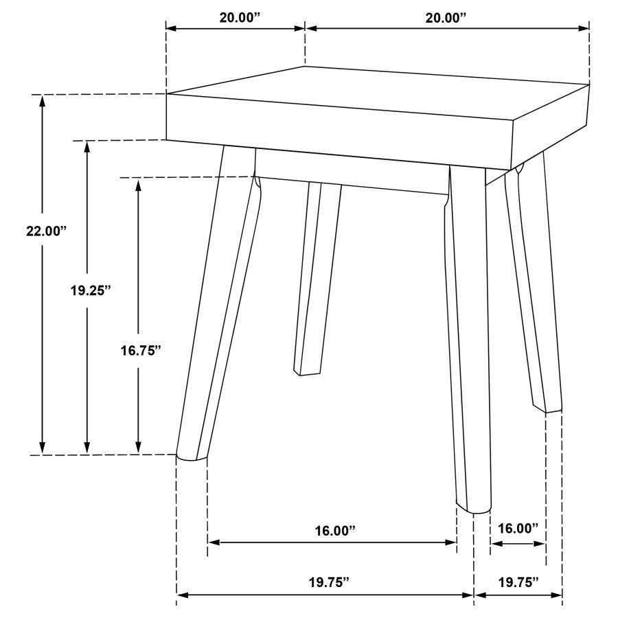 Westerly - 3 Piece Square Coffee And End Table Set - Walnut Table Set modern furniture Contempo Furniture