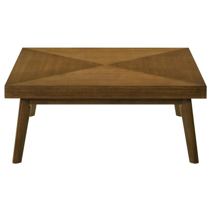 Westerly - Square Wood Coffee Table - Walnut Brown Coffee Table modern furniture Contempo Furniture