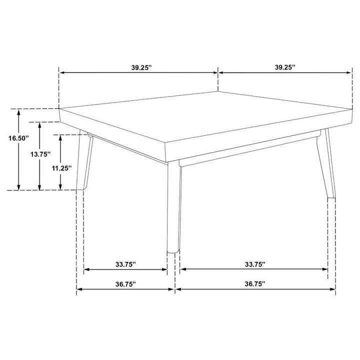 Westerly - Square Wood Coffee Table - Walnut Brown Coffee Table modern furniture Contempo Furniture