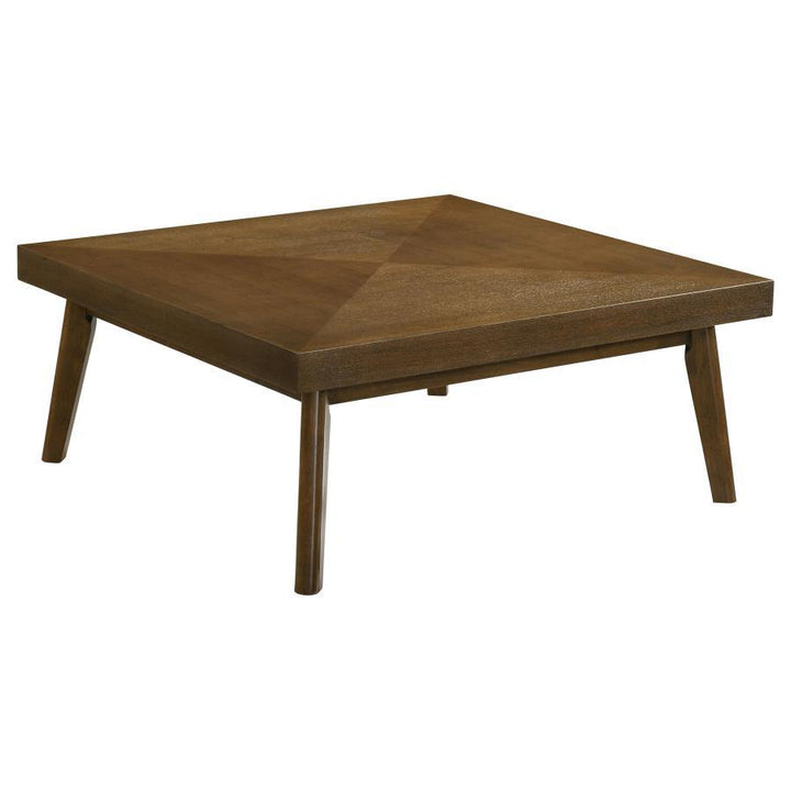 Westerly - Square Wood Coffee Table - Walnut Brown Coffee Table modern furniture Contempo Furniture