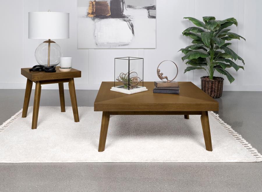 Westerly - Square Wood Side End Table - Walnut Brown End Table modern furniture Contempo Furniture