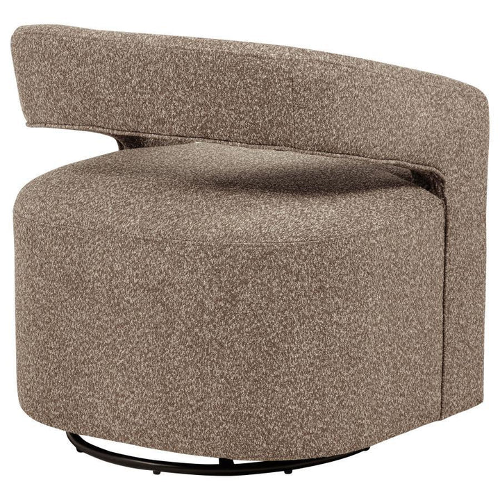 Westhill - Boucle Upholstered Swivel Accent Chair - Rocky Road Swivel Chair modern furniture Contempo Furniture