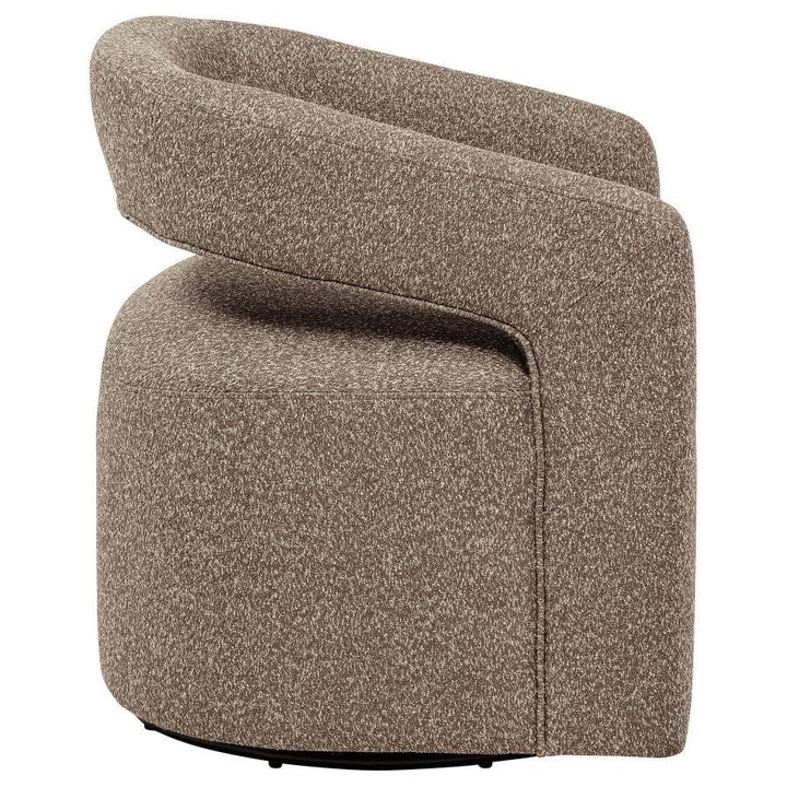 Westhill - Boucle Upholstered Swivel Accent Chair - Rocky Road Swivel Chair modern furniture Contempo Furniture