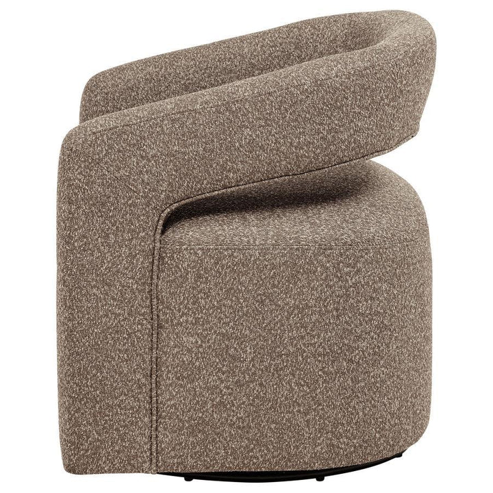Westhill - Boucle Upholstered Swivel Accent Chair - Rocky Road Swivel Chair modern furniture Contempo Furniture