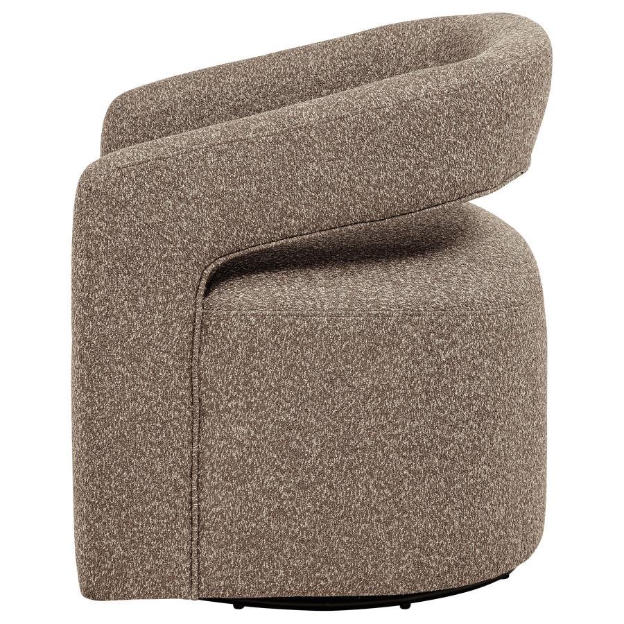 Westhill - Boucle Upholstered Swivel Accent Chair - Rocky Road Swivel Chair modern furniture Contempo Furniture