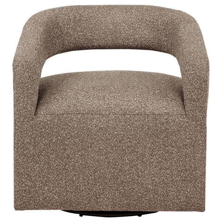 Westhill - Boucle Upholstered Swivel Accent Chair - Rocky Road Swivel Chair modern furniture Contempo Furniture