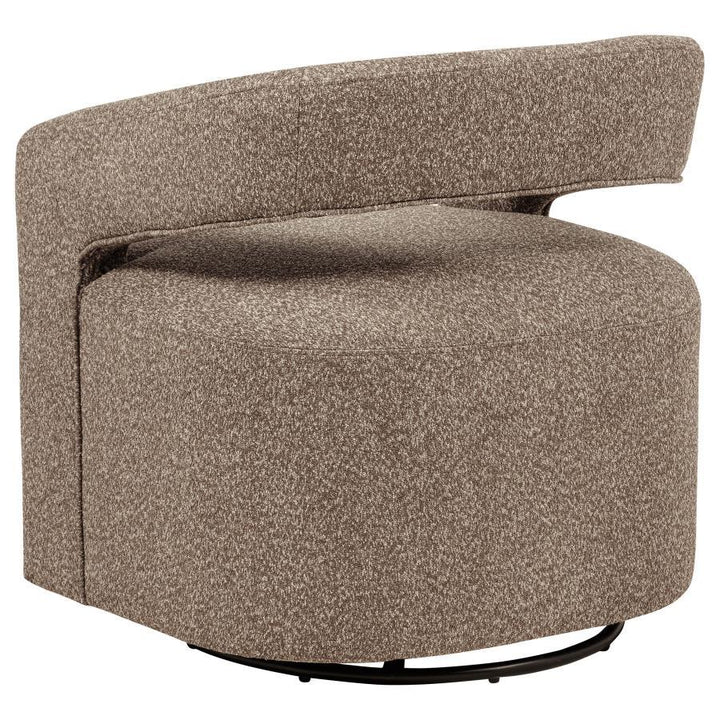 Westhill - Boucle Upholstered Swivel Accent Chair - Rocky Road Swivel Chair modern furniture Contempo Furniture